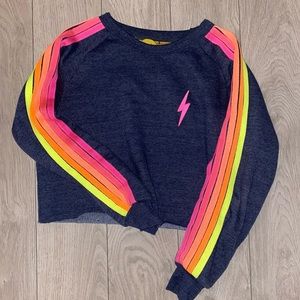 Aviator Nation Classic cropped crew sweatshirt